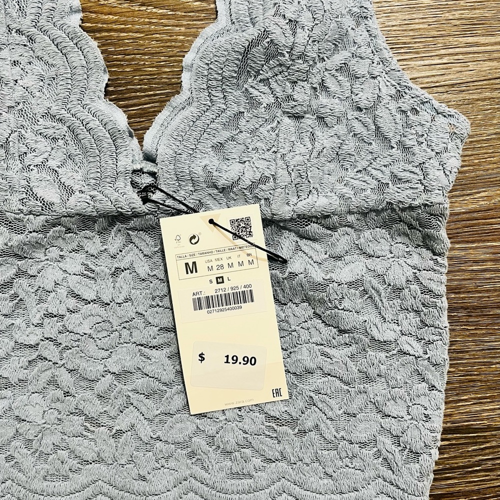 Blue Zara top. Size M